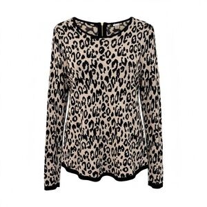 Chico’s Leopard Print Sweater Size 1